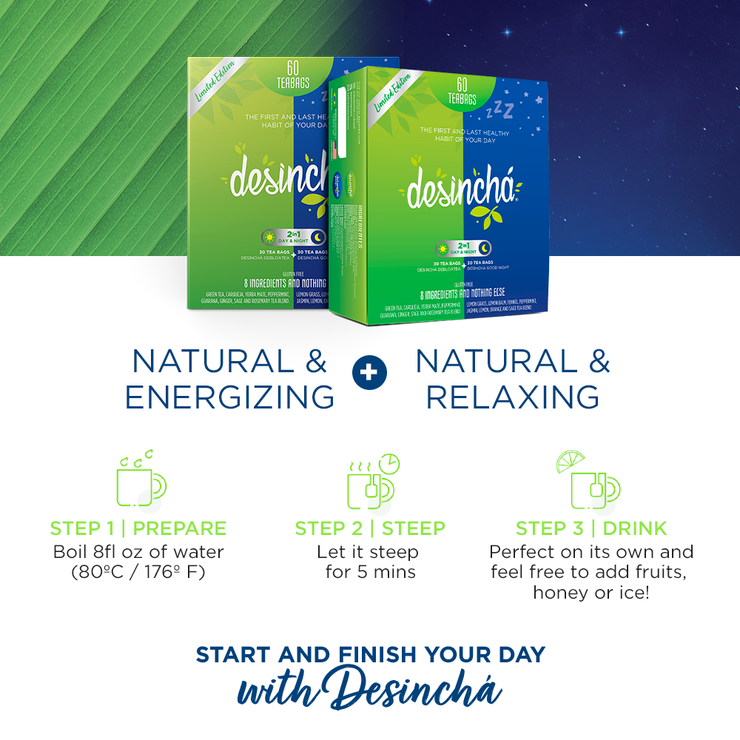 Desinchá Day & Night  (60 Tea Bags)